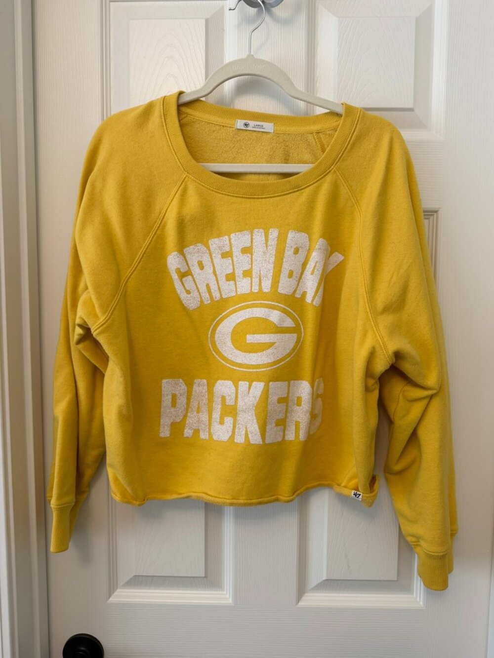 ’47 Brand Green Bay Packers Cropped Sweatshirt Women’s Large Gold